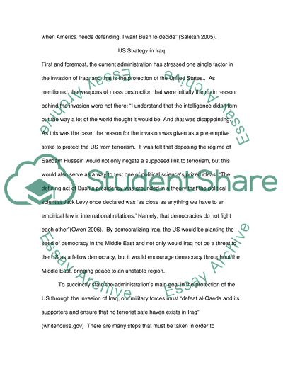 United States Strategy in Iraq