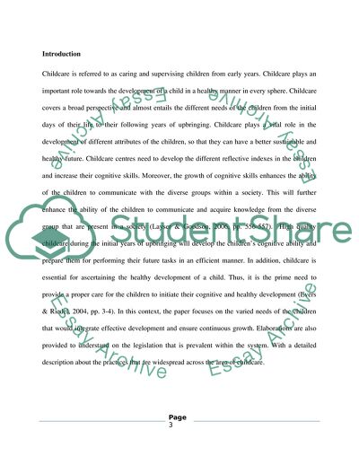 The Needs of the Children that Would Integrate Effective Development and Ensure Continuous Growth