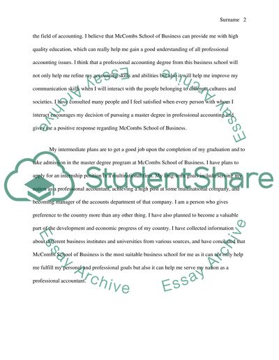 Degree in Professional Accounting from McCombs School of Business