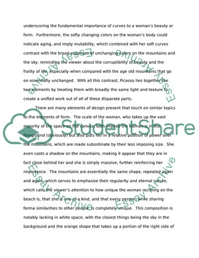 The Painting Reclining Woman on the Beach