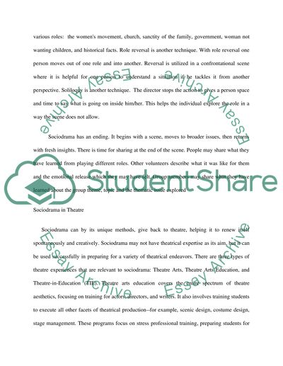 Sociodrama as a Group Action Method