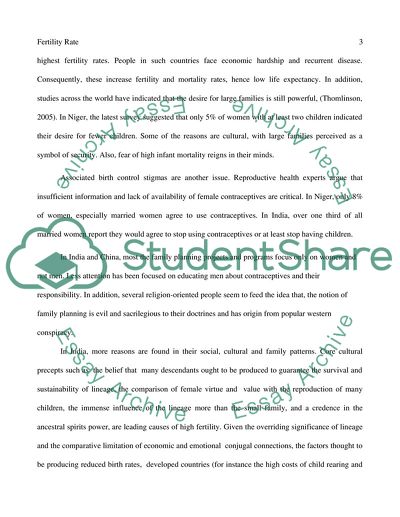 A Country with High Fertility Rate