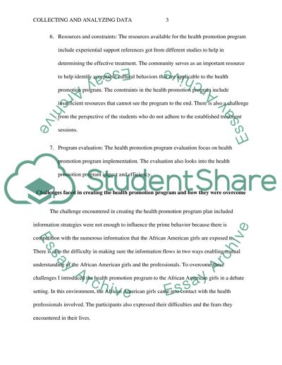 Collecting and Analyzing Data