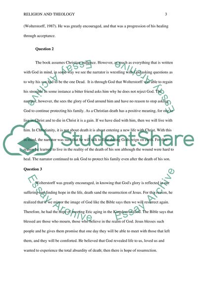 college essays about grief examples