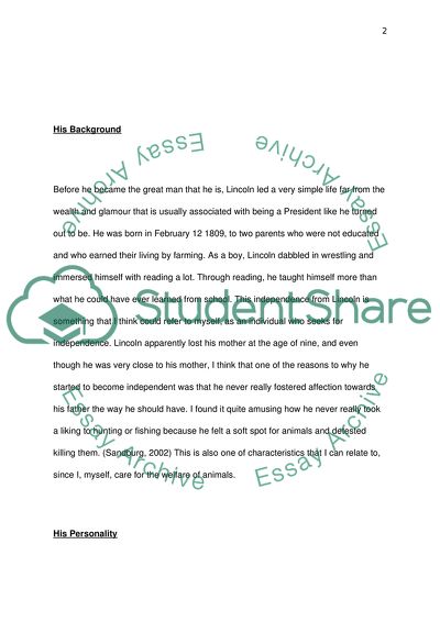 16th President of the United States: Abraham Lincoln