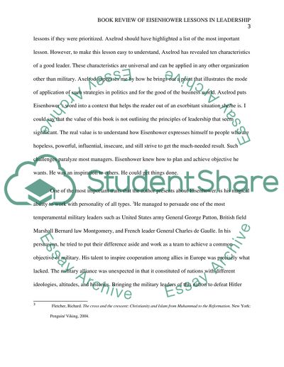 Book Review of Eisenhower Lessons in Leadership