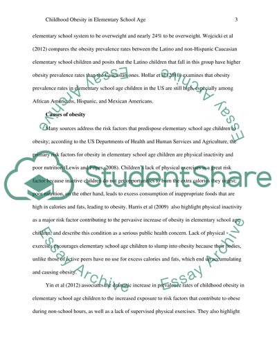 Childhood obesity in elementry school ahe