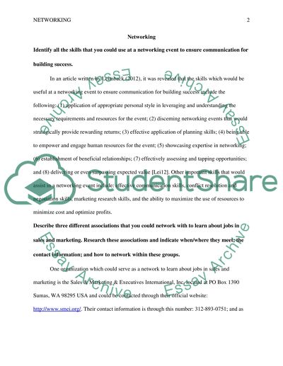 Developing Networking Communication