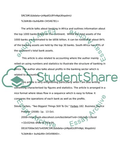 Annotated Bibliography of Business Sources