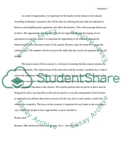 America: the Land of Opportunity