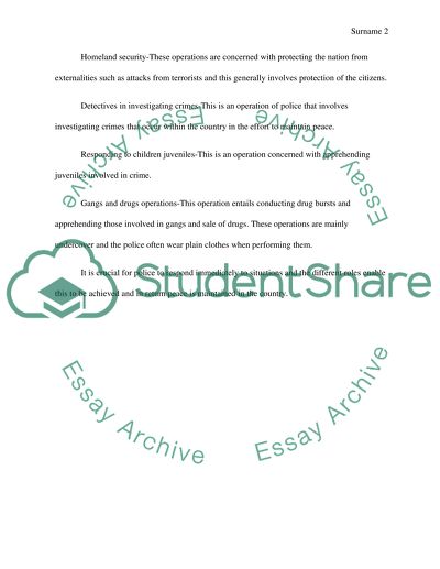 Gangs and Drugs Operations