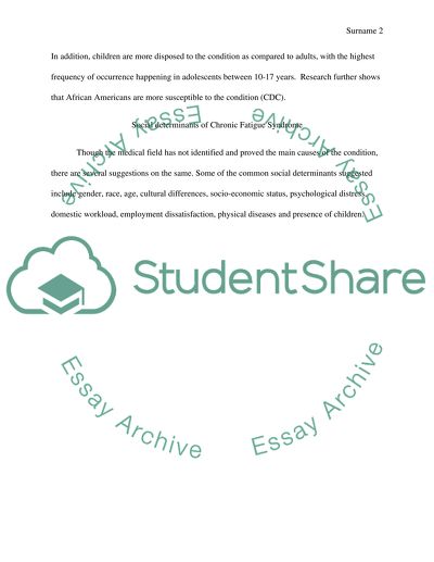 Chronic Fatigue Syndrome (CFS)