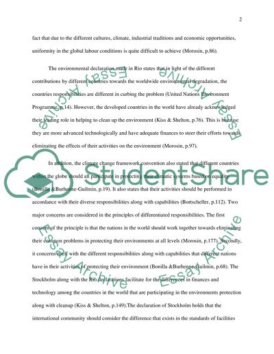 The Principles of Differentiated Responsibilities