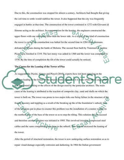 Tower of Pisa Issues