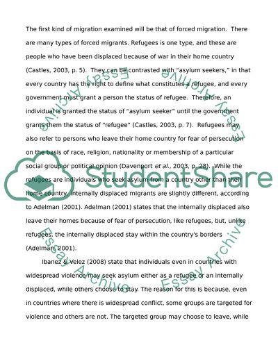 Forced Migration in the 21st Century