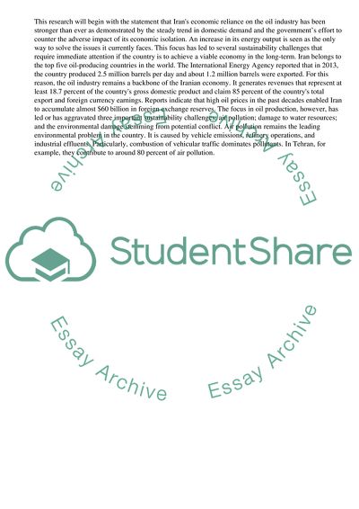 The State of the Iranian Oil Industry and Its Role in Irans Economy