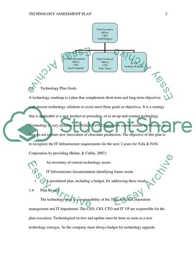 Technology Assessment Plan for ToJa & FeNi Corporation