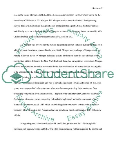 J.P Morgan and the Rise of Business