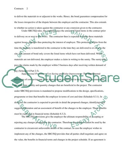 Contract adminstration report