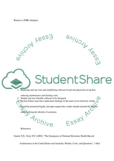 Major Characteristics of Electronic Health Record