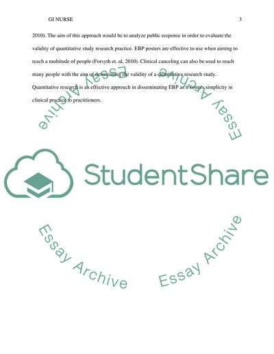 Evidence-Based Practice Projects