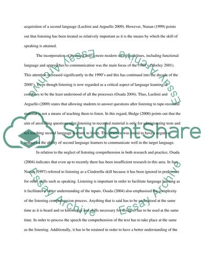 Studies on Listening