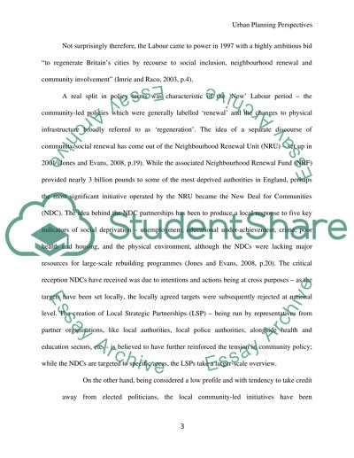 Urban Planning Perspectives