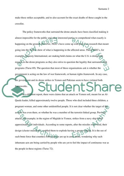 Legality of Drone Strikes by US