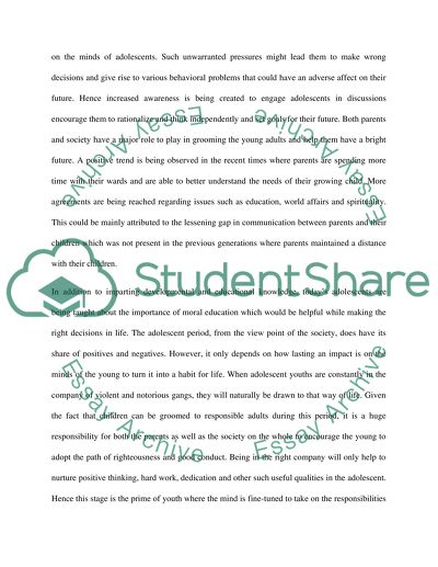 Traits of Adolescence