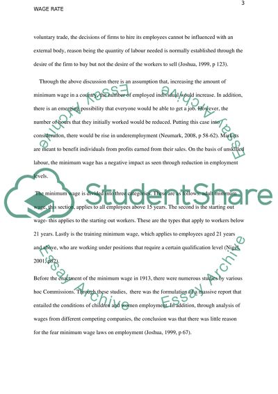Minimum Wages and Unemployment Level