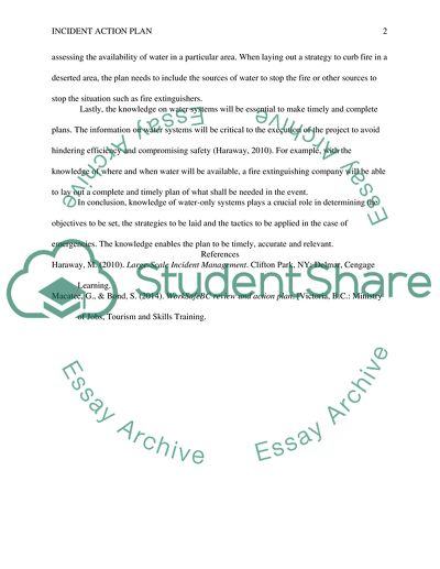 Knowledge of water-only systems may influence the incident commanders incident action plan