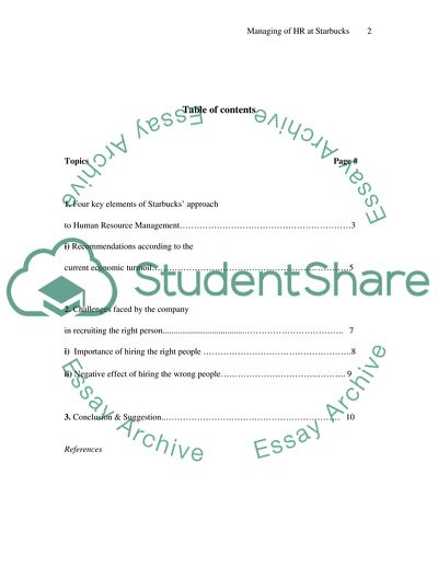 Starbucks Approach to Human Resource Management