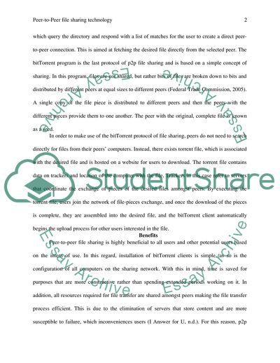 Peer-to-Peer File Sharing Technology