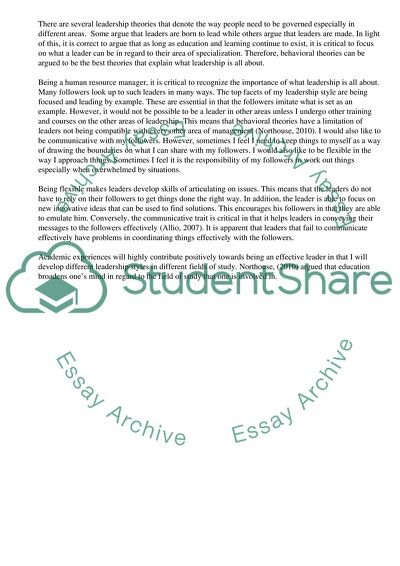 Personal Leadership Portrait