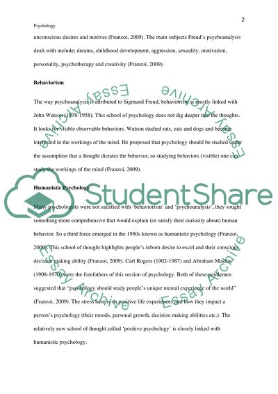 Foundation of psychology