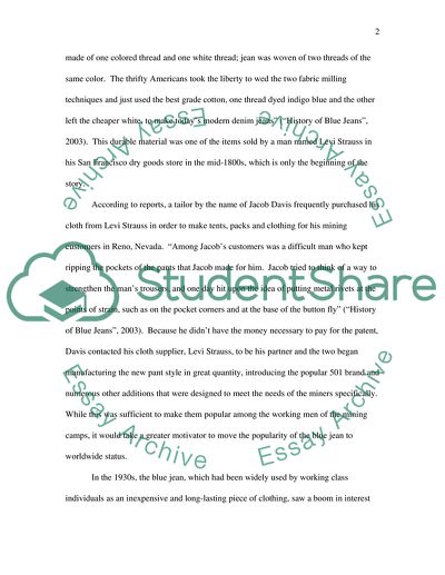 The Biography Of Blue Jeans