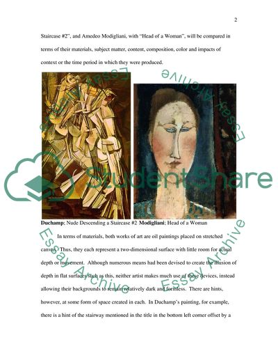 Comparing Duchamp and Modigliani