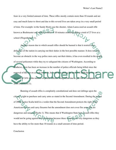 Assault Rifles Should Be Banned In Washington State
