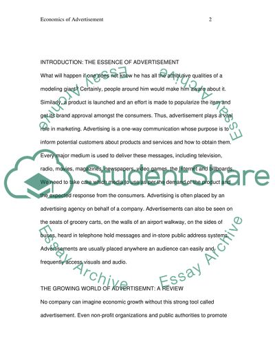 Economics of Advertising