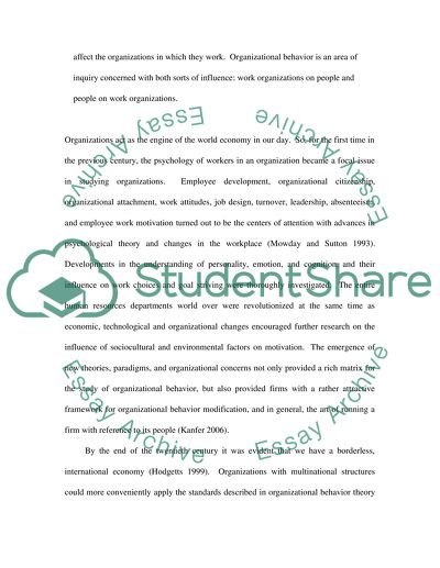 Call For Further Research To Enhance Organizational Behavior Theory