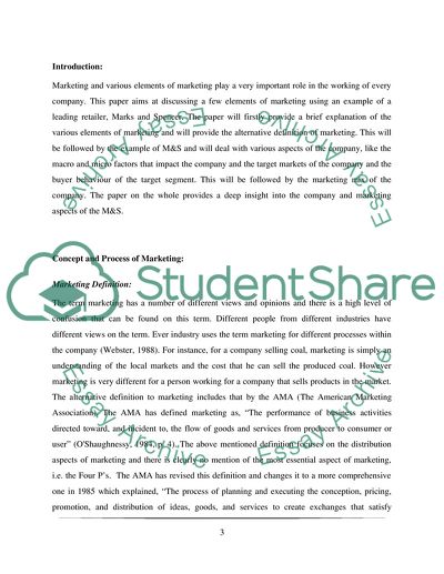 Concept and Process of Marketing, and Characteristics of Market Orientation