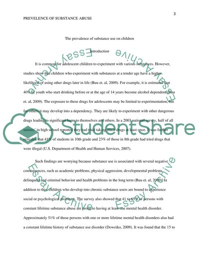 The prevalence of substance use on children