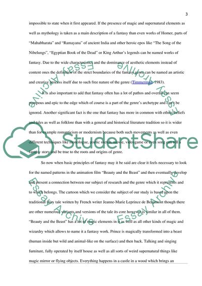 Beauty and the Beast in Terms of Fantasy Genre