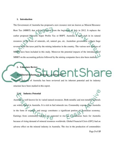 Accounting and Society(The Minerals Resource Rent Tax)