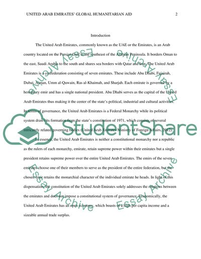 Global Humanitarian Assistance of UAE