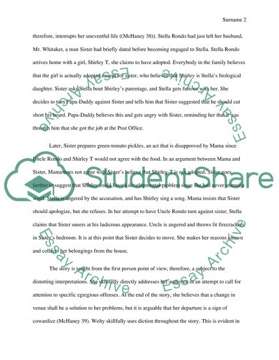 Analysis of Why i Live at the P.O. by Eudora Welty