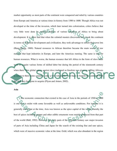 History: Early Modern Period of 1500 to 1800