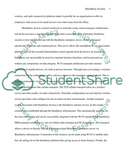 The BlackBerry Network Architecture