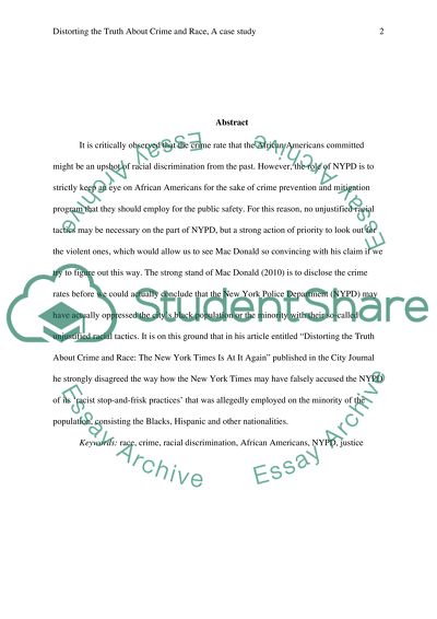 Distorting the Truth About Crime and Race