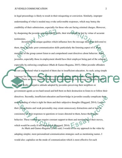 Juvenile Communication